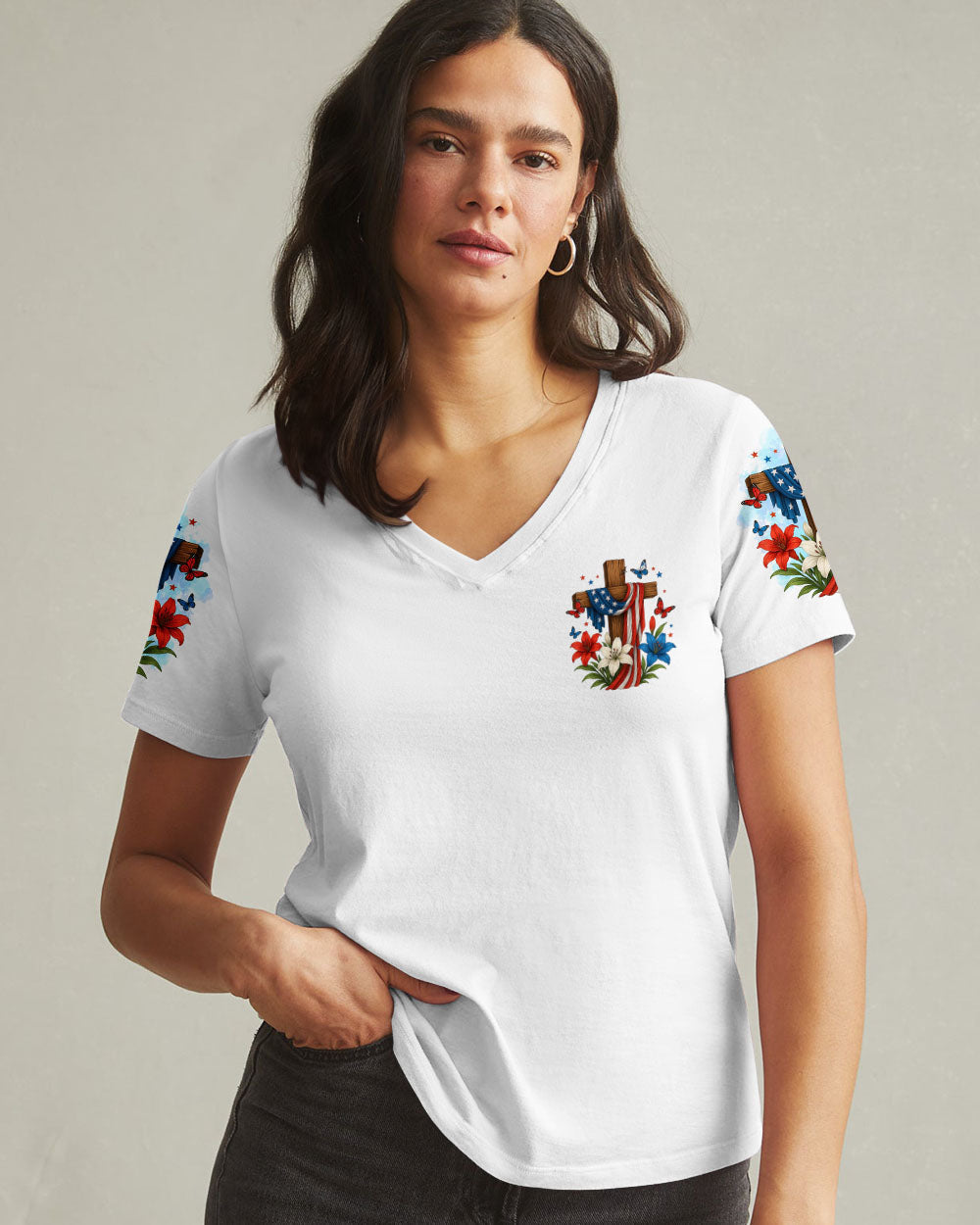 Lord Stood With Me Lilies Women's All Over Print Shirt - Tltr2305251