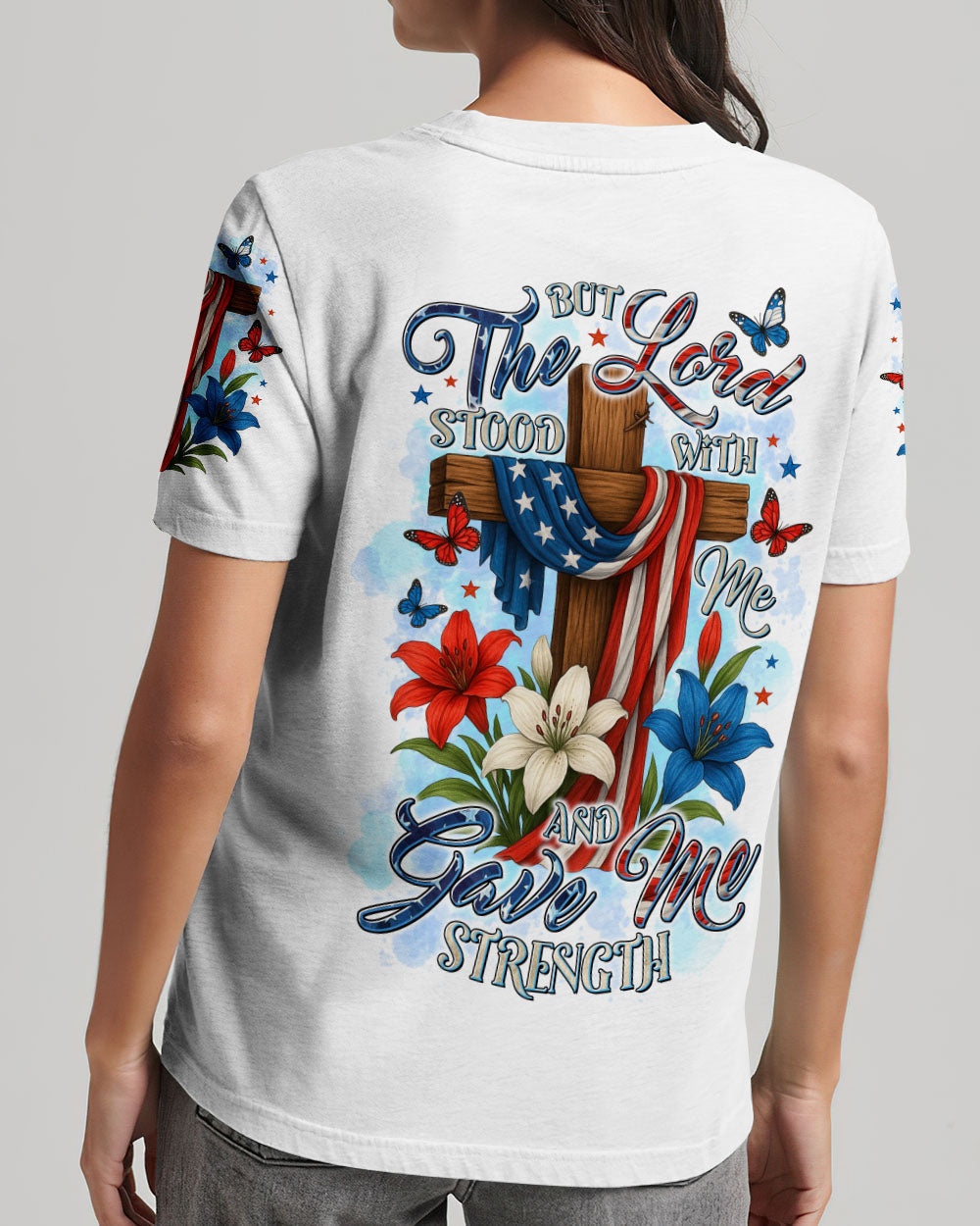 Lord Stood With Me Lilies Women's All Over Print Shirt - Tltr2305251