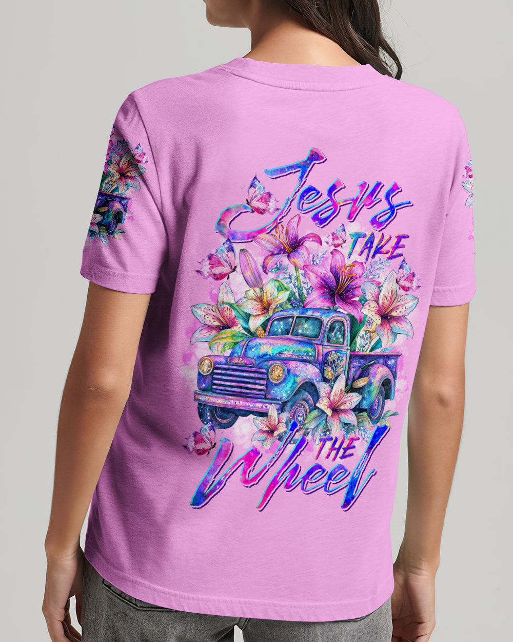 Jesus Take The Wheel Women's All Over Print Shirt   - Tltr2504253
