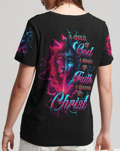 A Child Of God A Woman Of Faith Women's All Over Print Shirt -  Tltw2306253