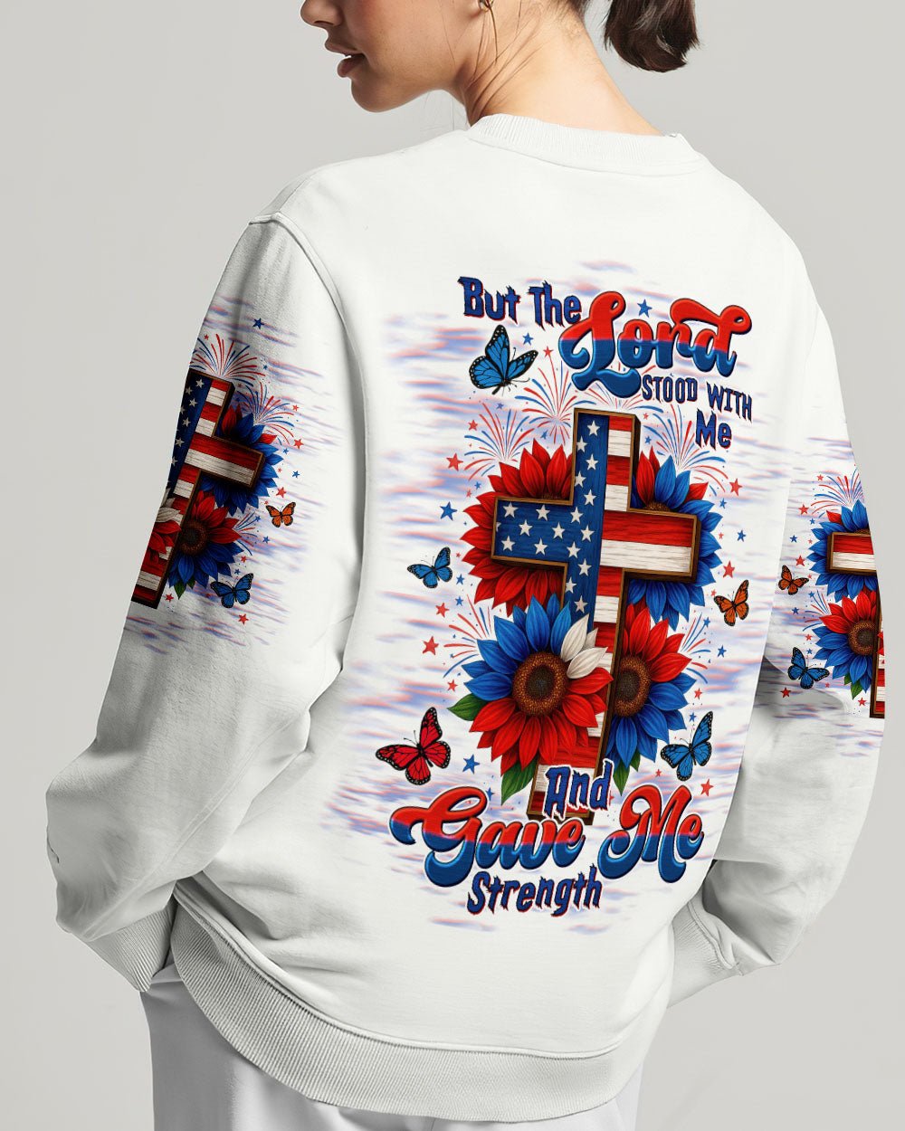 Lord Stood With Me Sunflower Cross Women's All Over Print Shirt - Tltw2705252