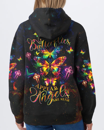 When Butterflies Appear Angels Are Near Women's All Over Print Shirt - Tltw2804252