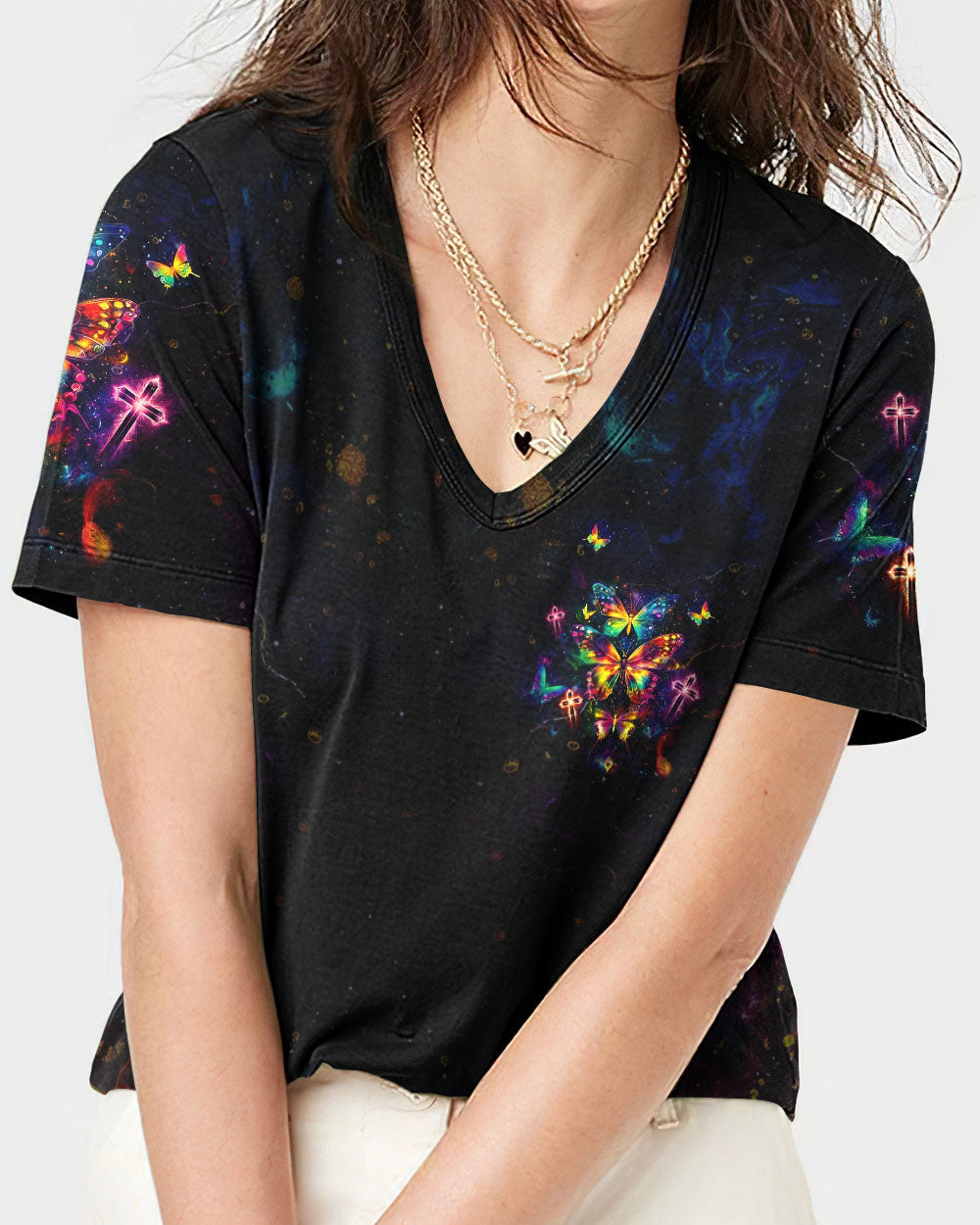 When Butterflies Appear Angels Are Near Women's All Over Print Shirt - Tltw2804252