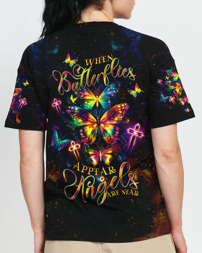 When Butterflies Appear Angels Are Near Women's All Over Print Shirt - Tltw2804252