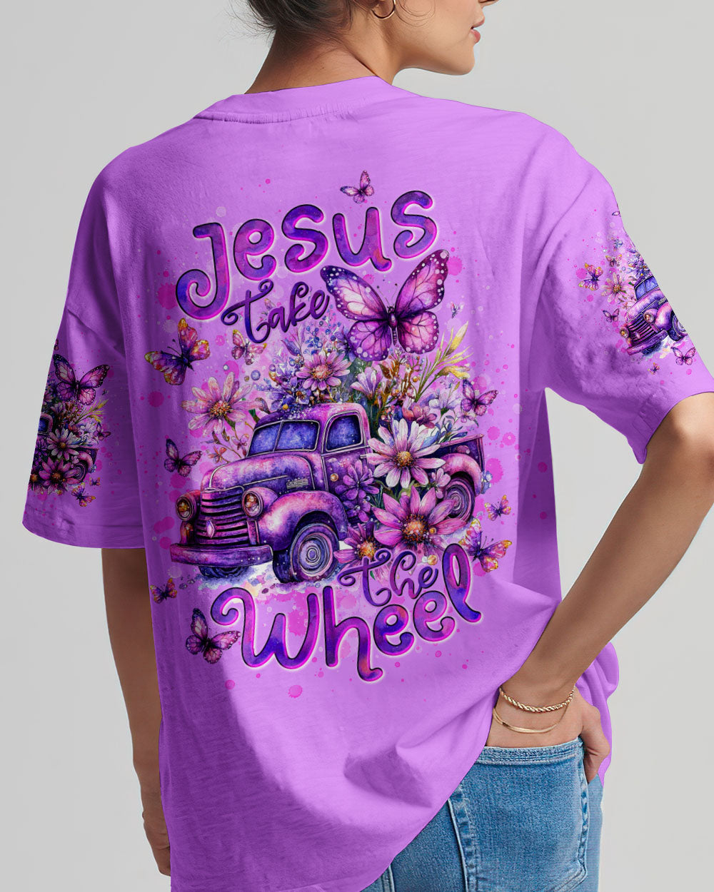Jesus Take The Wheel Women's All Over Print Shirt   - Tltw2904252