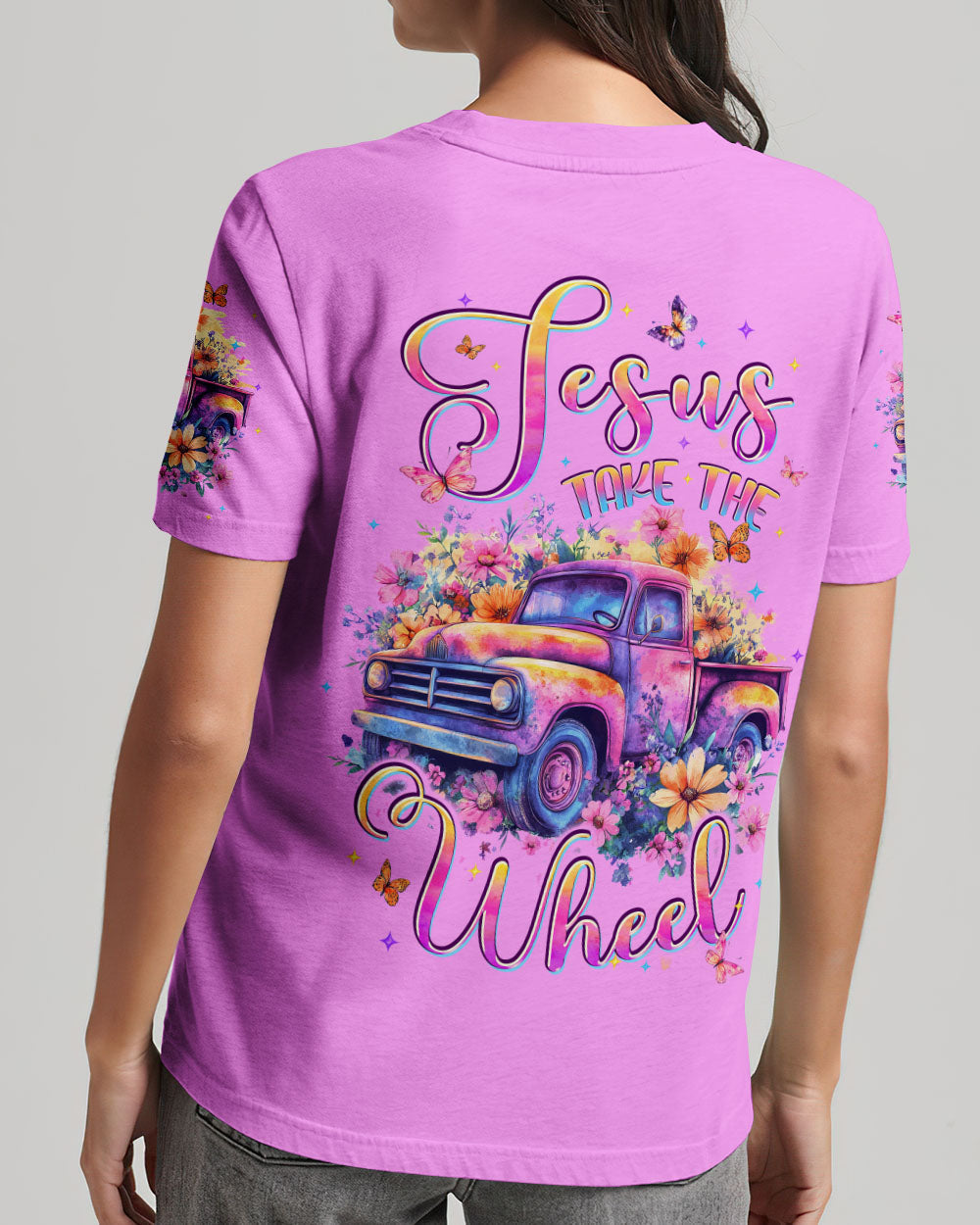 Jesus Take The Wheel Women's All Over Print Shirt - Typq0206253