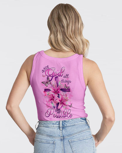 With God All Things Are Possible Women's All Over Print Shirt - Typq0406251