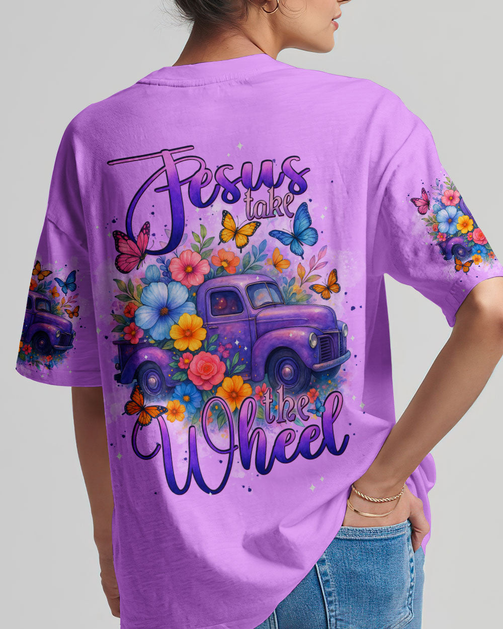 Jesus Take The Wheel Women's All Over Print Shirt - Typq1706254