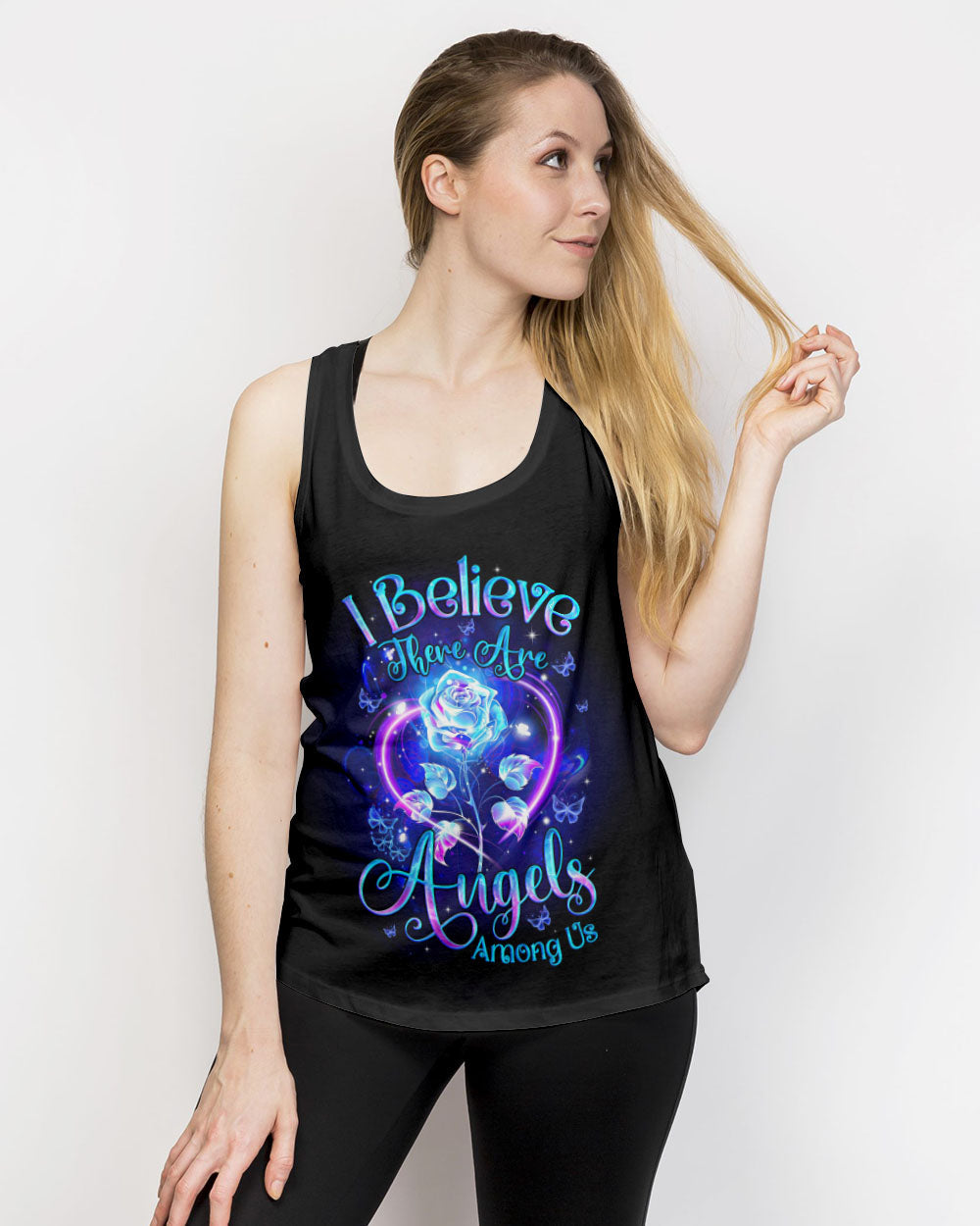 I Believe There Are Angels Among Us Rose Women's All Over Print Shirt - Tyqy0705254
