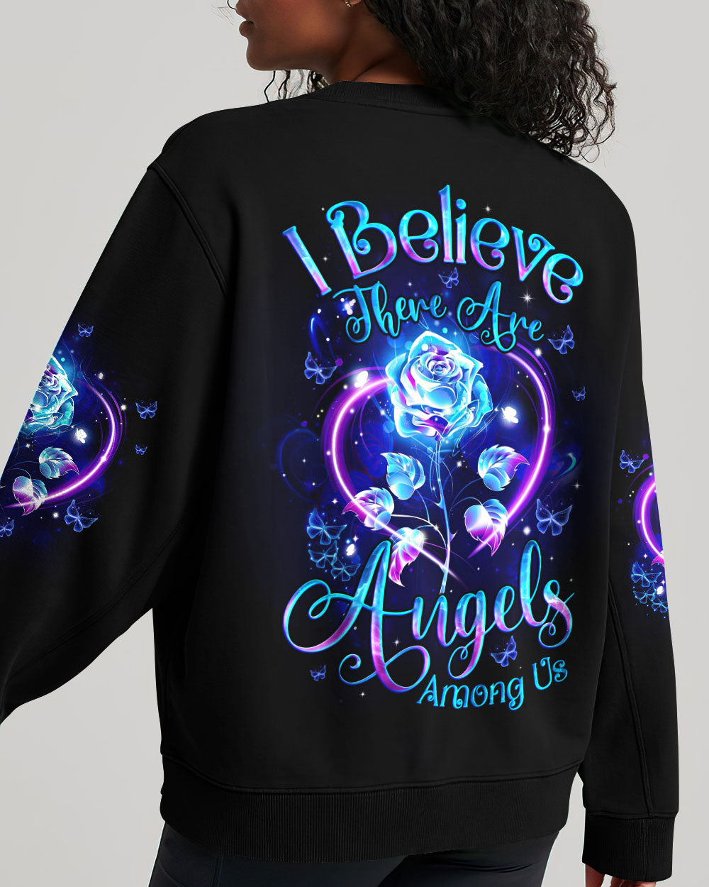 I Believe There Are Angels Among Us Rose Women's All Over Print Shirt - Tyqy0705254