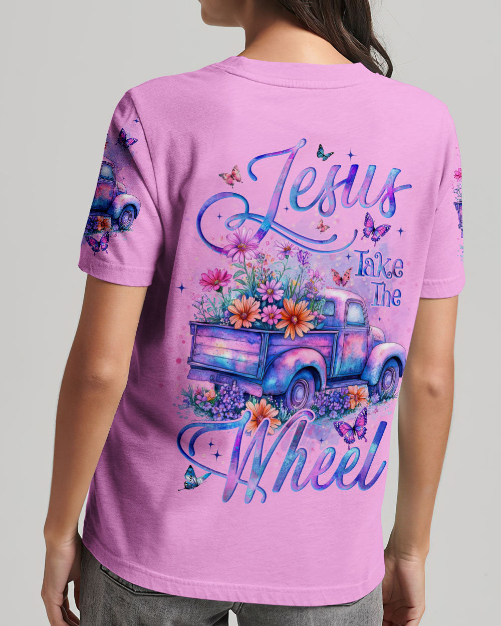 Jesus Take The Wheel Women's All Over Print Shirt - Tyqy0905254