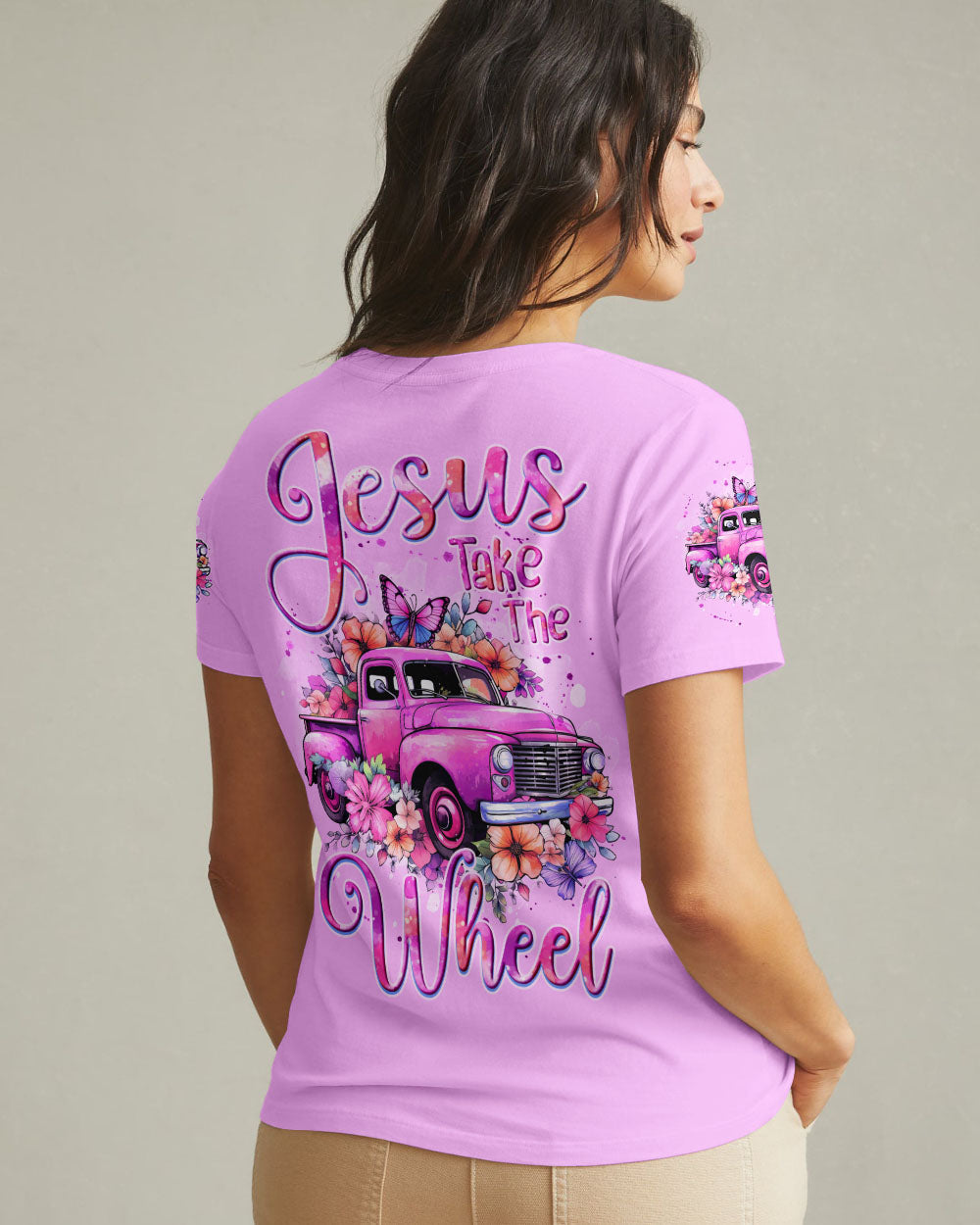 Jesus Take The Wheel Women's All Over Print Shirt - Tyqy1006252