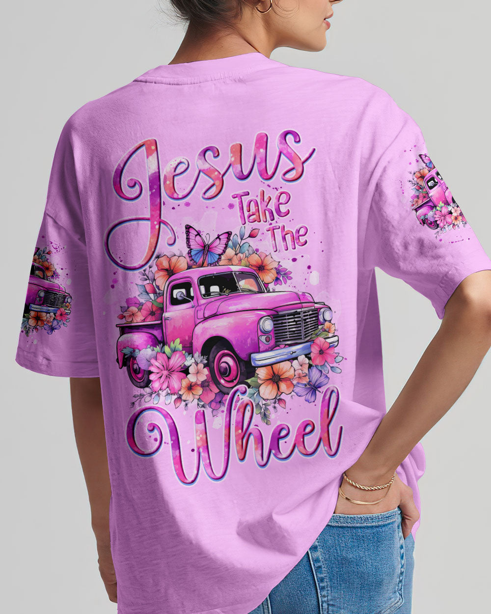 Jesus Take The Wheel Women's All Over Print Shirt - Tyqy1006252