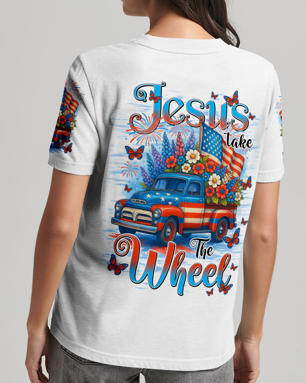 Jesus Take The Wheel Women's All Over Print Shirt - Tyqy1405254