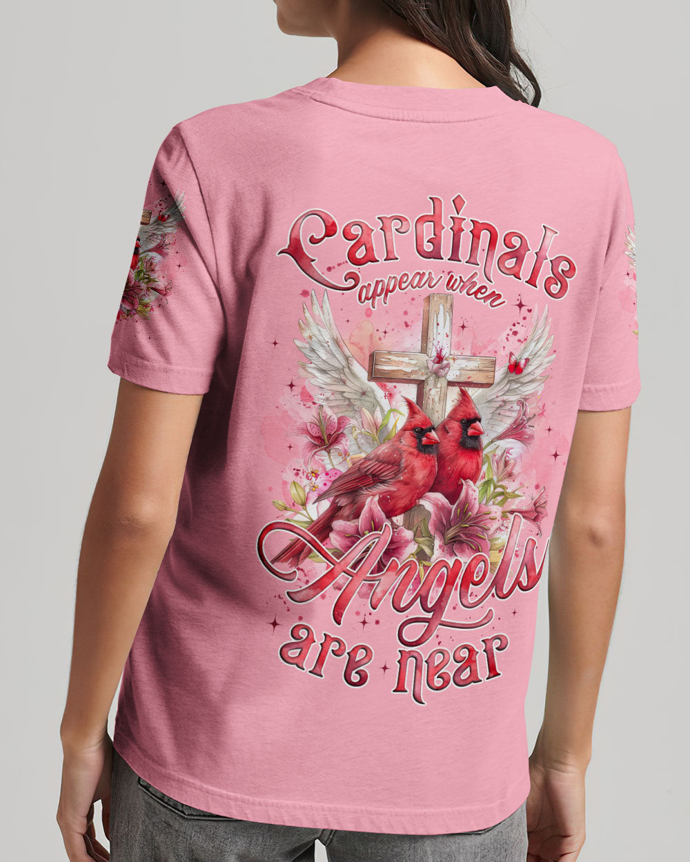 Cardinals Appear When Angels Are Near Women's All Over Print Shirt - Tyqy1806257