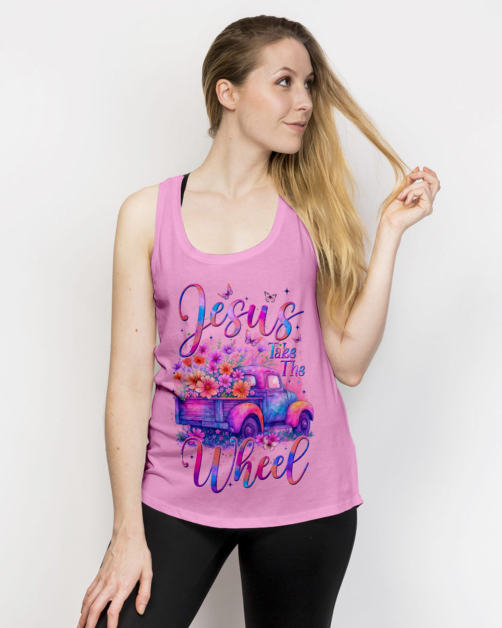 Jesus Take The Wheel Women's All Over Print Shirt - Tyqy2306251