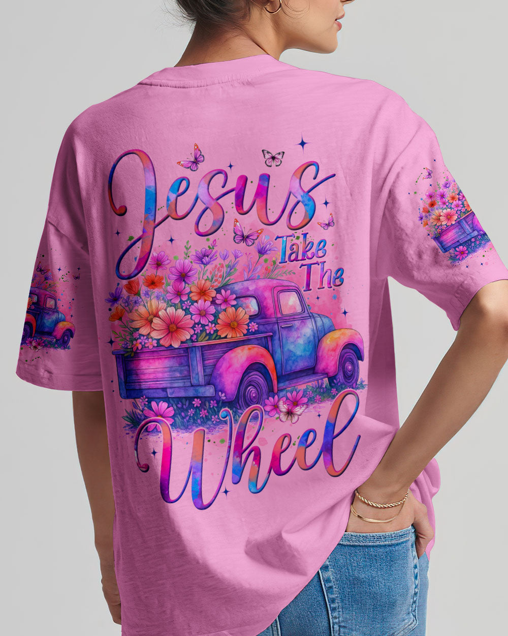 Jesus Take The Wheel Women's All Over Print Shirt - Tyqy2306251