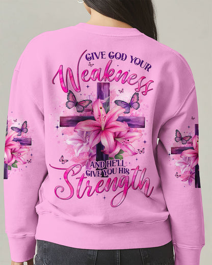 Give God Your Weakness Women's All Over Print Shirt - Tyqy2404252