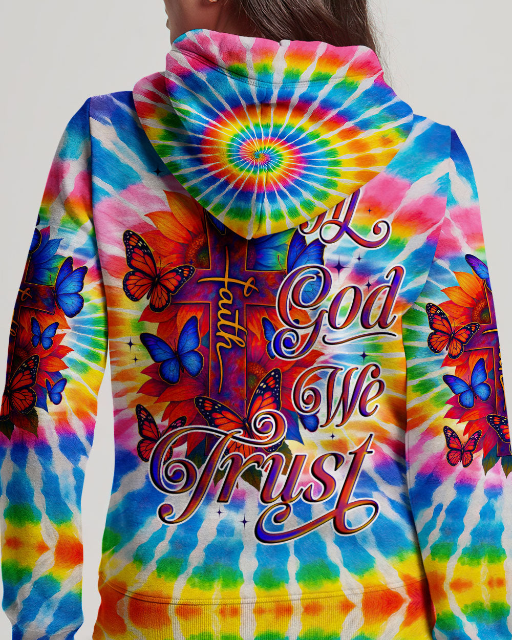 In God We Trust Tie Dye Women's All Over Print Shirt - Tyqy2605252