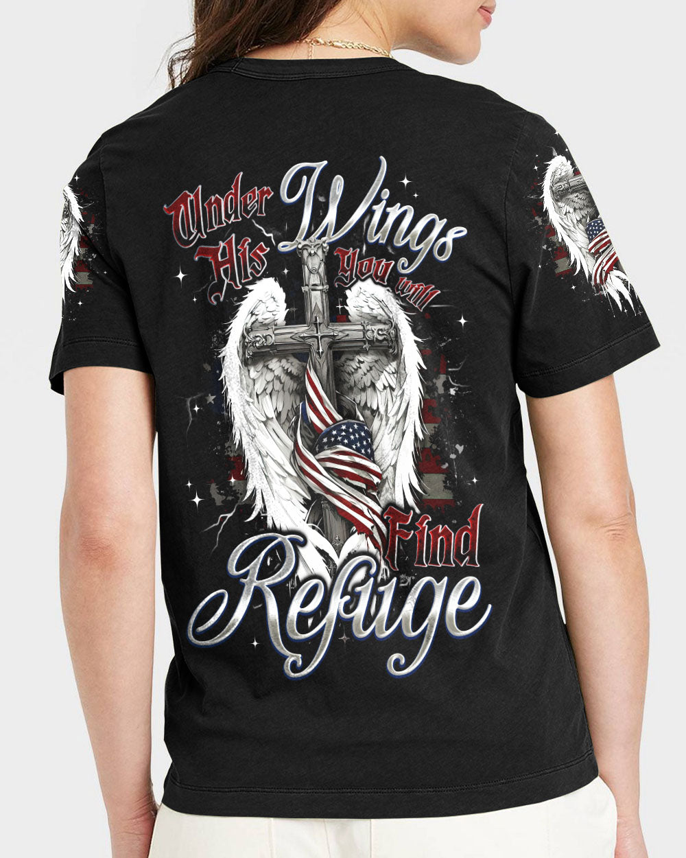 Under His Wings You Will Find Refuge Women's All Over Print Shirt - Tyqy2805253