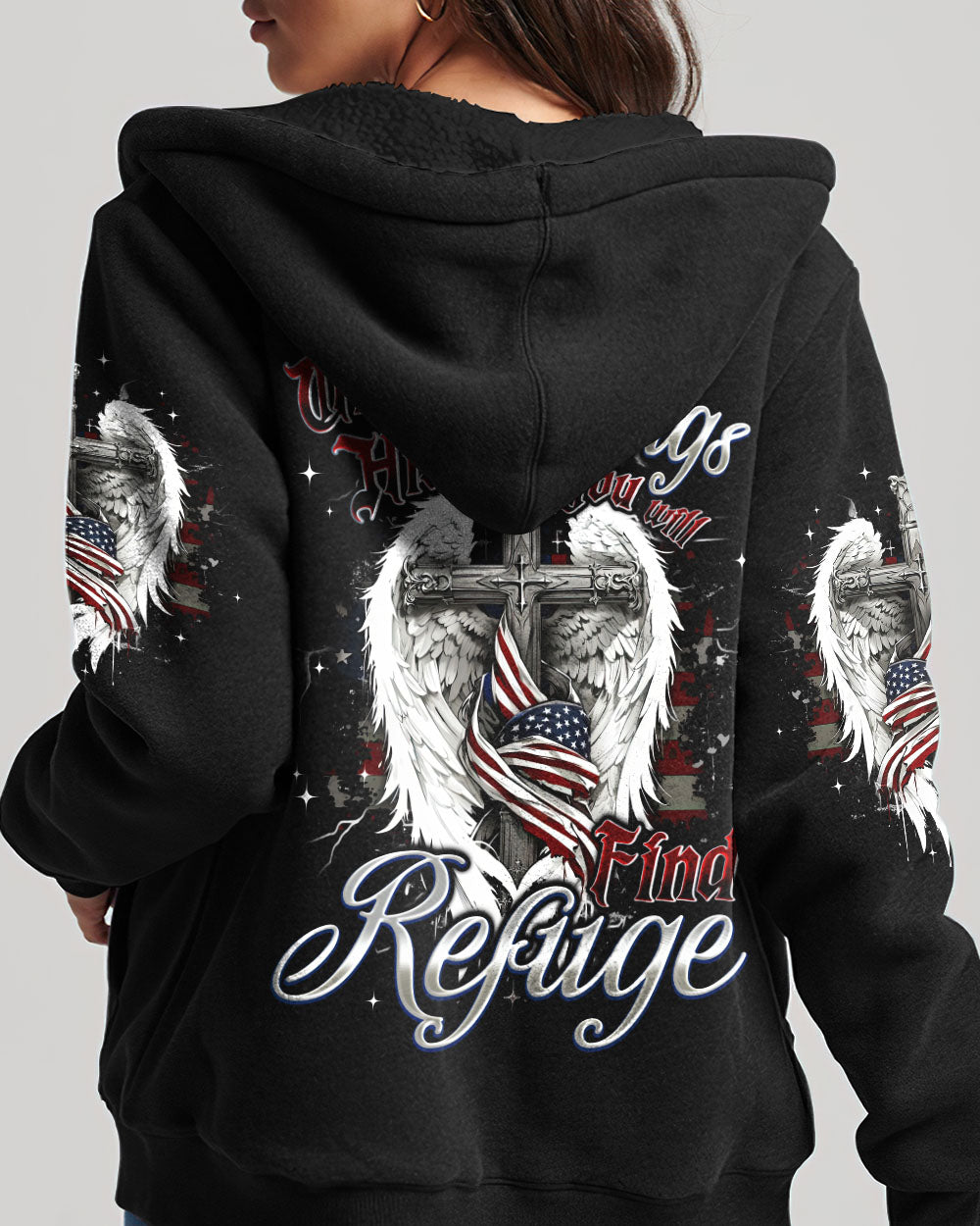 Under His Wings You Will Find Refuge Women's All Over Print Shirt - Tyqy2805253