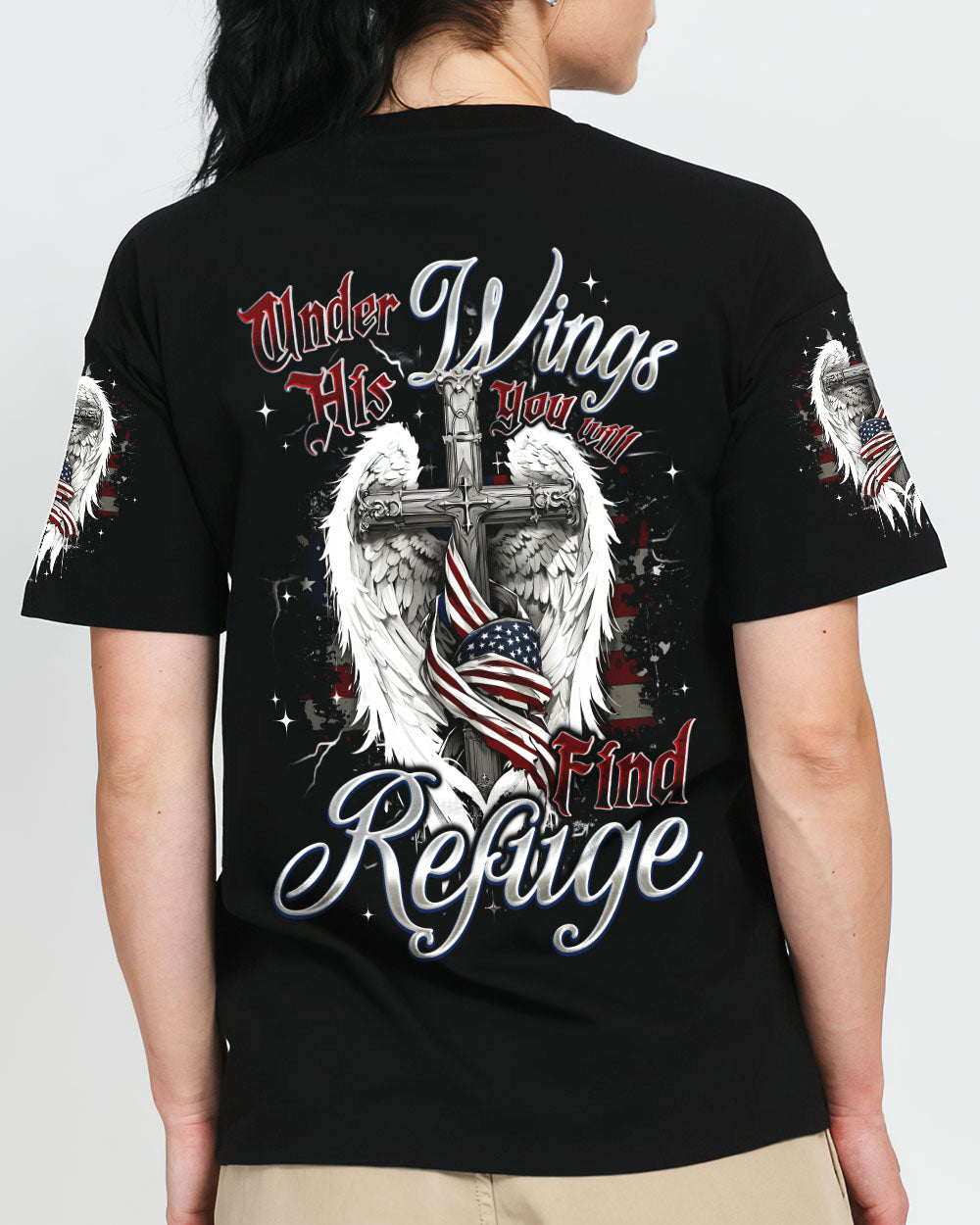 Under His Wings You Will Find Refuge Women's All Over Print Shirt - Tyqy2805253