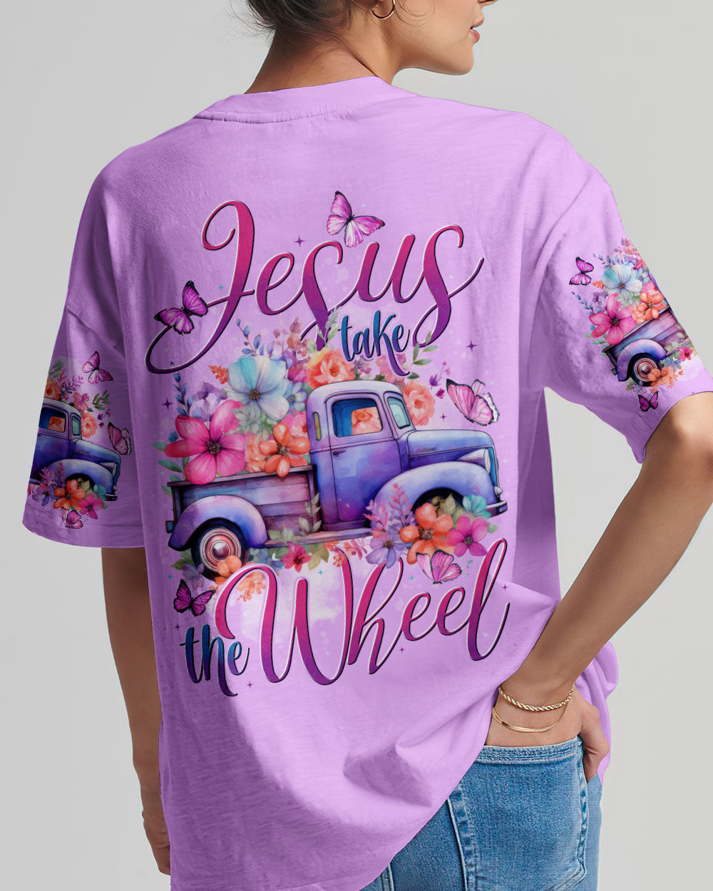 Jesus Take The Wheel Women's All Over Print Shirt - Tytd1706251