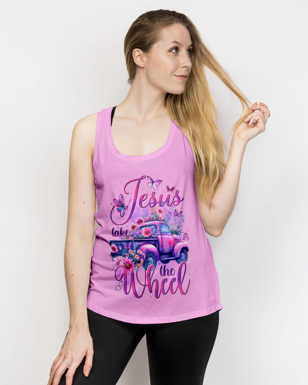 Jesus Take The Wheel Women's All Over Print Shirt - Tytd1806252