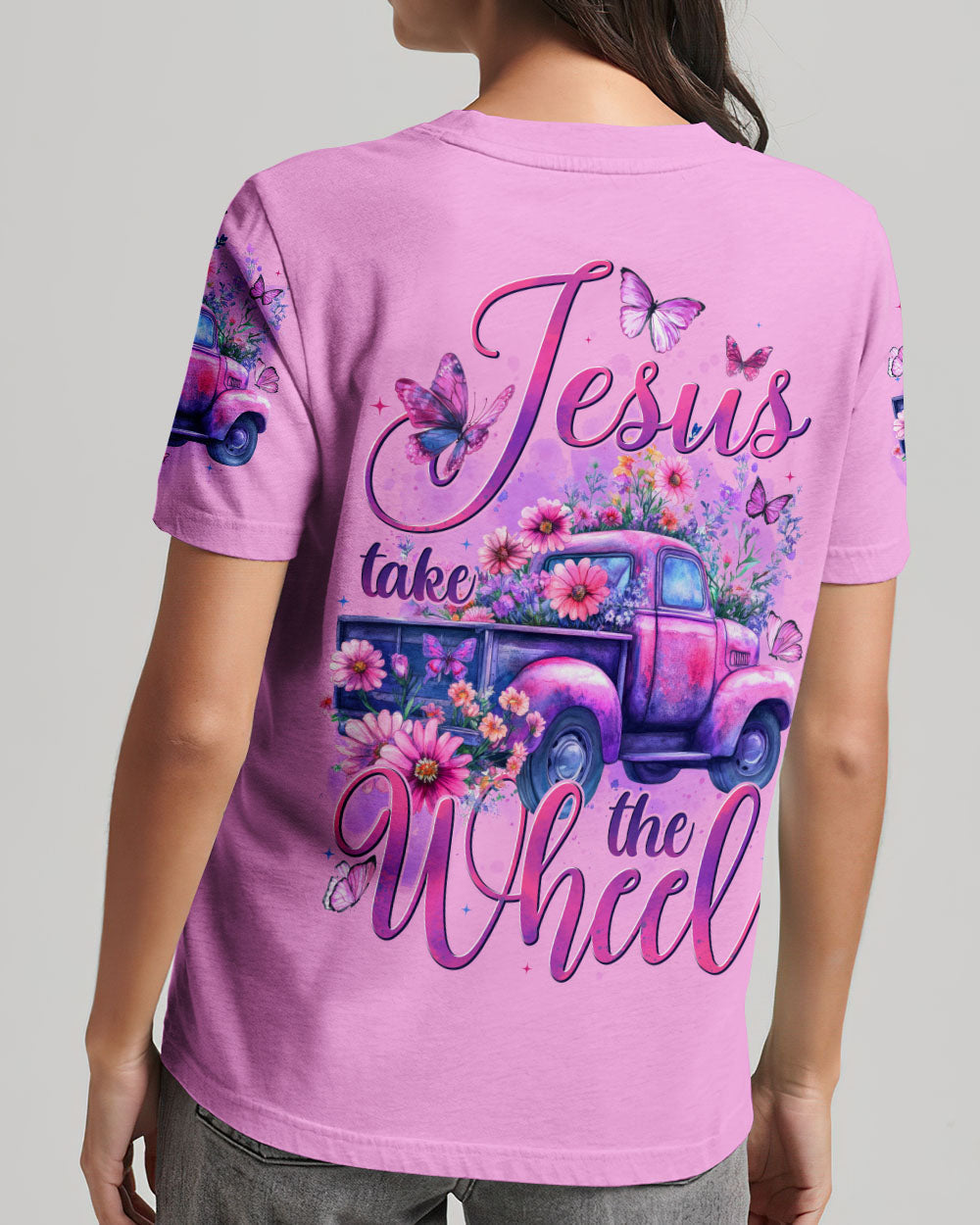 Jesus Take The Wheel Women's All Over Print Shirt - Tytd1806252