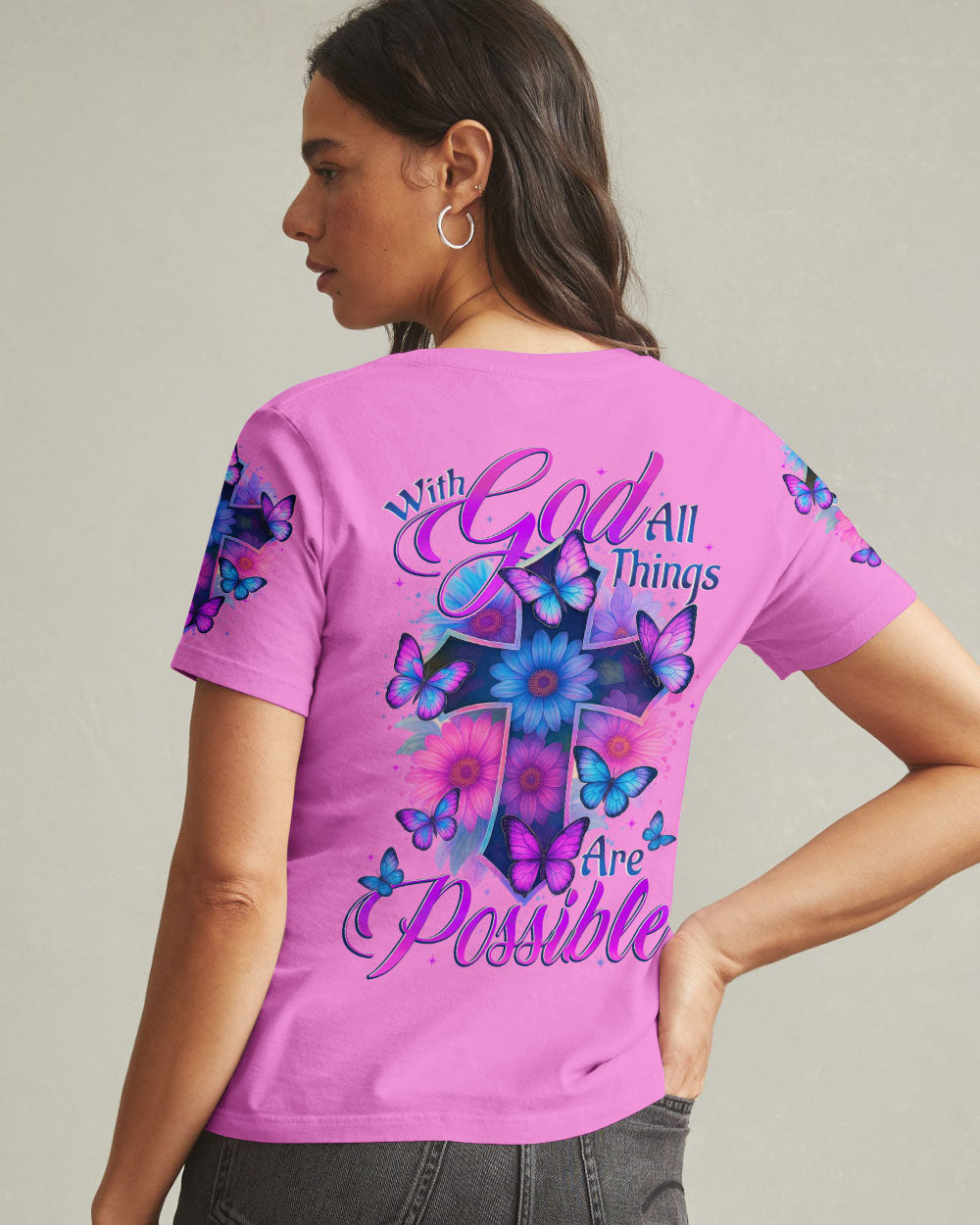 With God All Things Are Possible Women's All Over Print Shirt - Tytd2705251