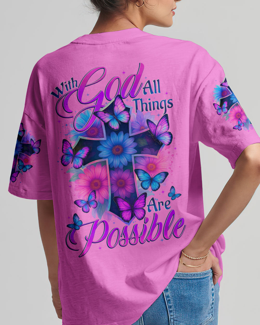 With God All Things Are Possible Women's All Over Print Shirt - Tytd2705251