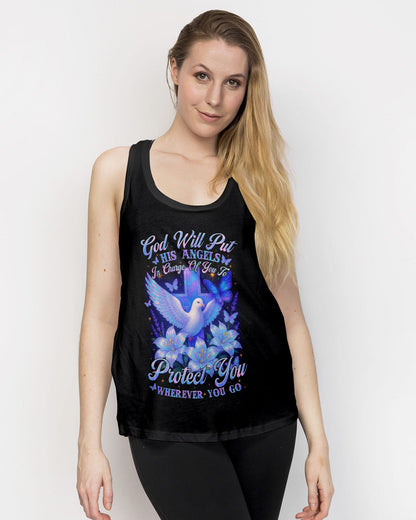 God Will Put His Angels In Charge Of You Women's All Over Print Shirt - Tytm0206253