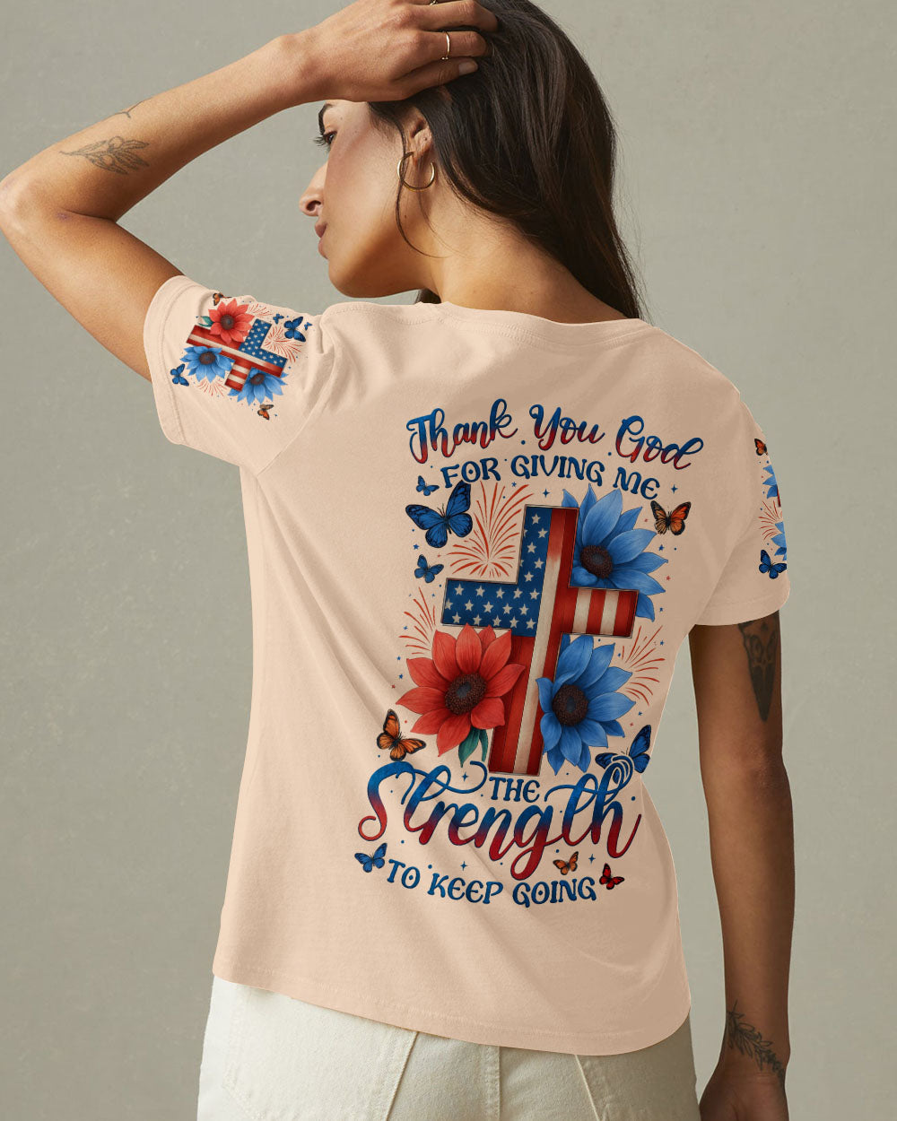 Thank You God Women's All Over Print Shirt - Tytm1705253