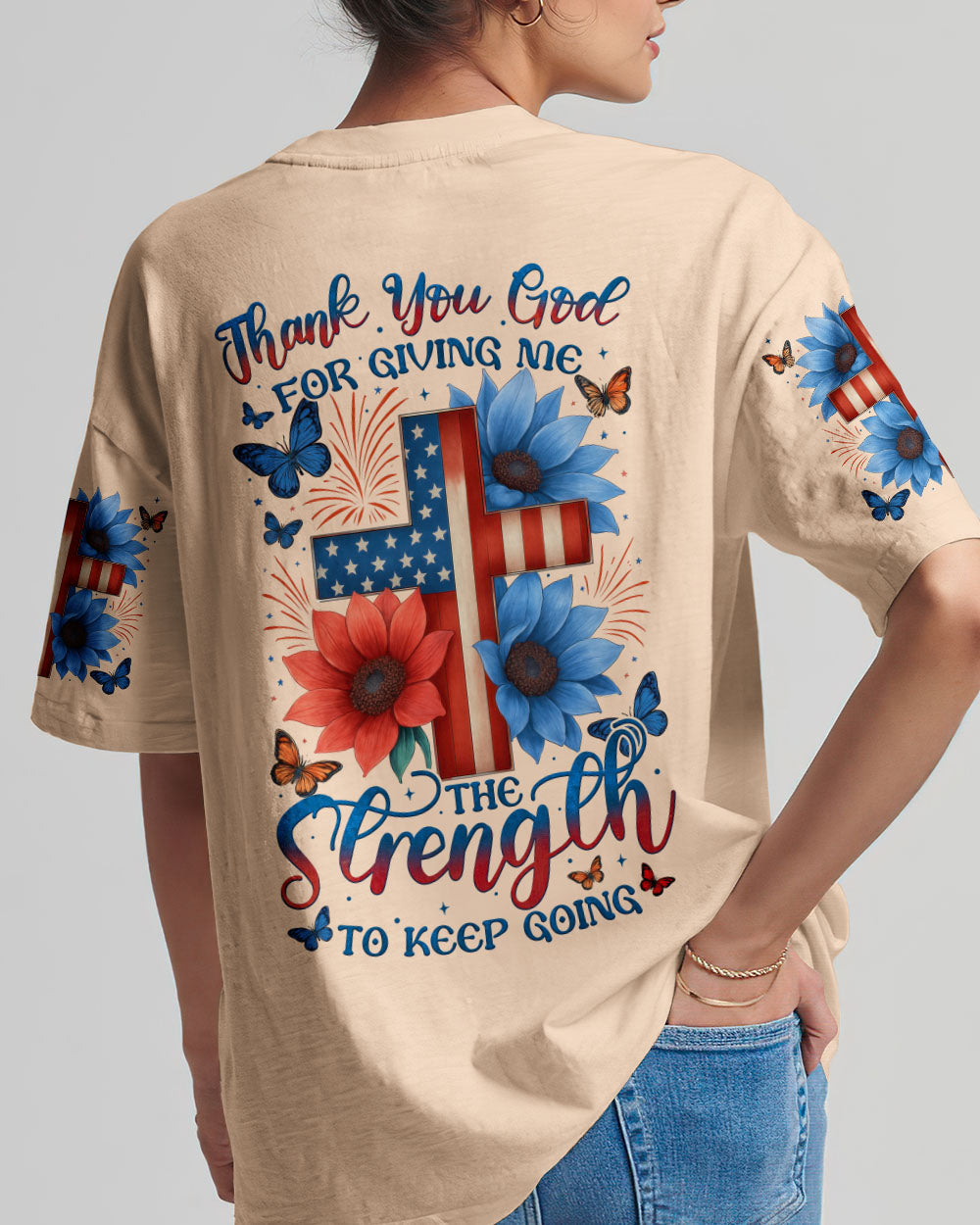 Thank You God Women's All Over Print Shirt - Tytm1705253