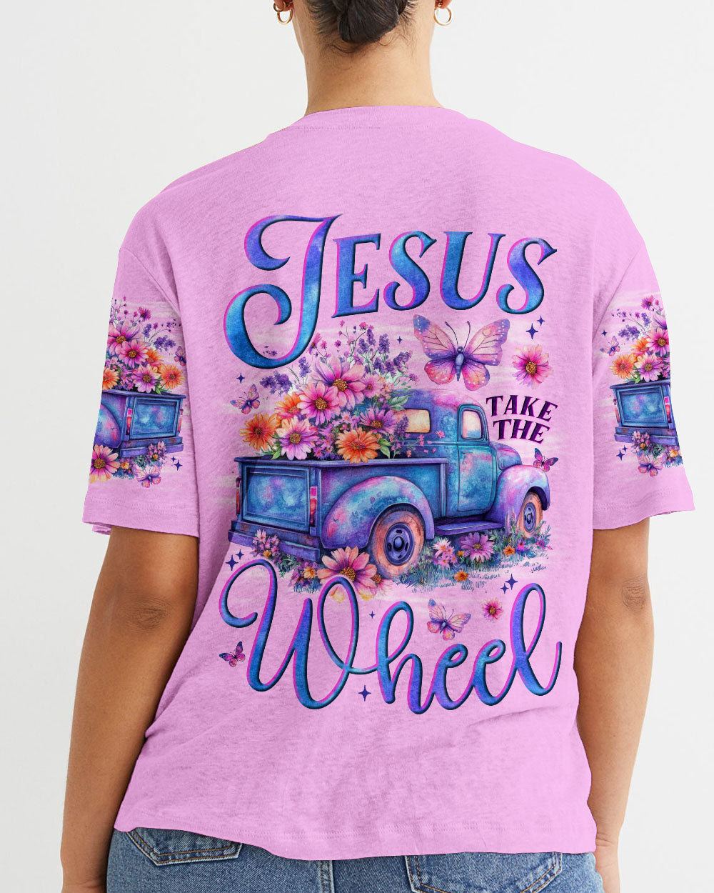 Jesus Take The Wheel Women's All Over Print Shirt - Tytm1706252