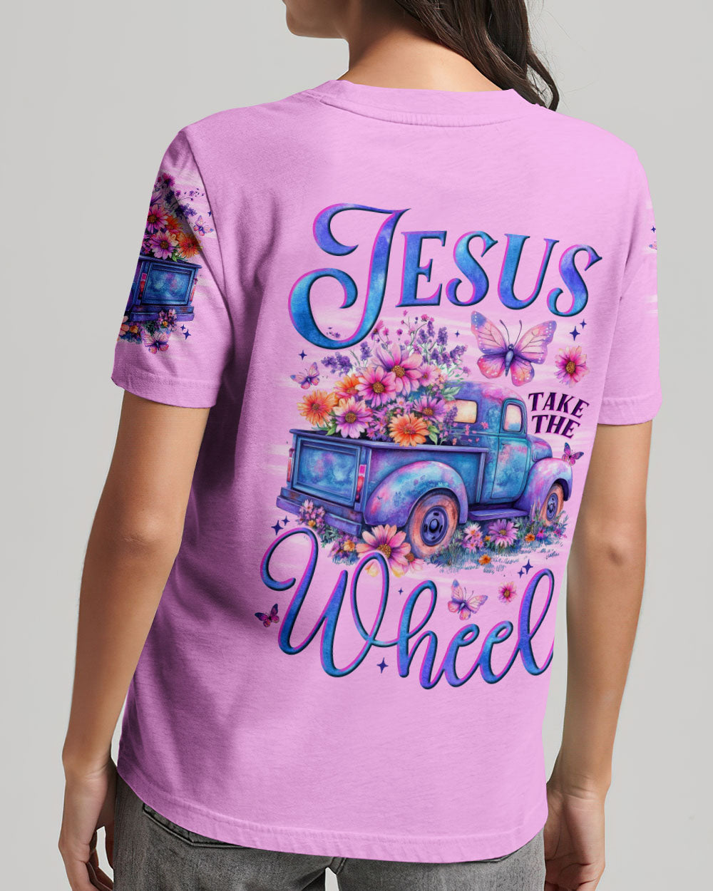 Jesus Take The Wheel Women's All Over Print Shirt - Tytm1706252