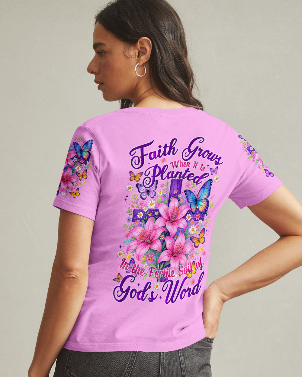 Faith Grows Women's All Over Print Shirt - Tytm2304253