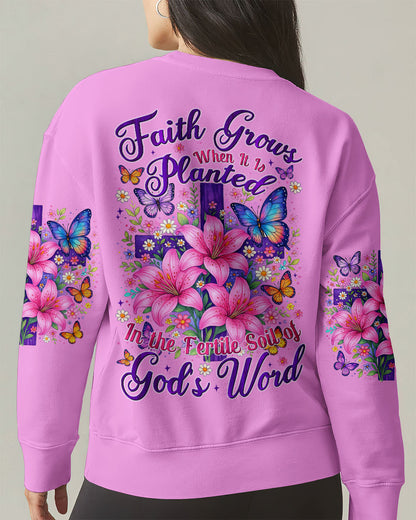 Faith Grows Women's All Over Print Shirt - Tytm2304253