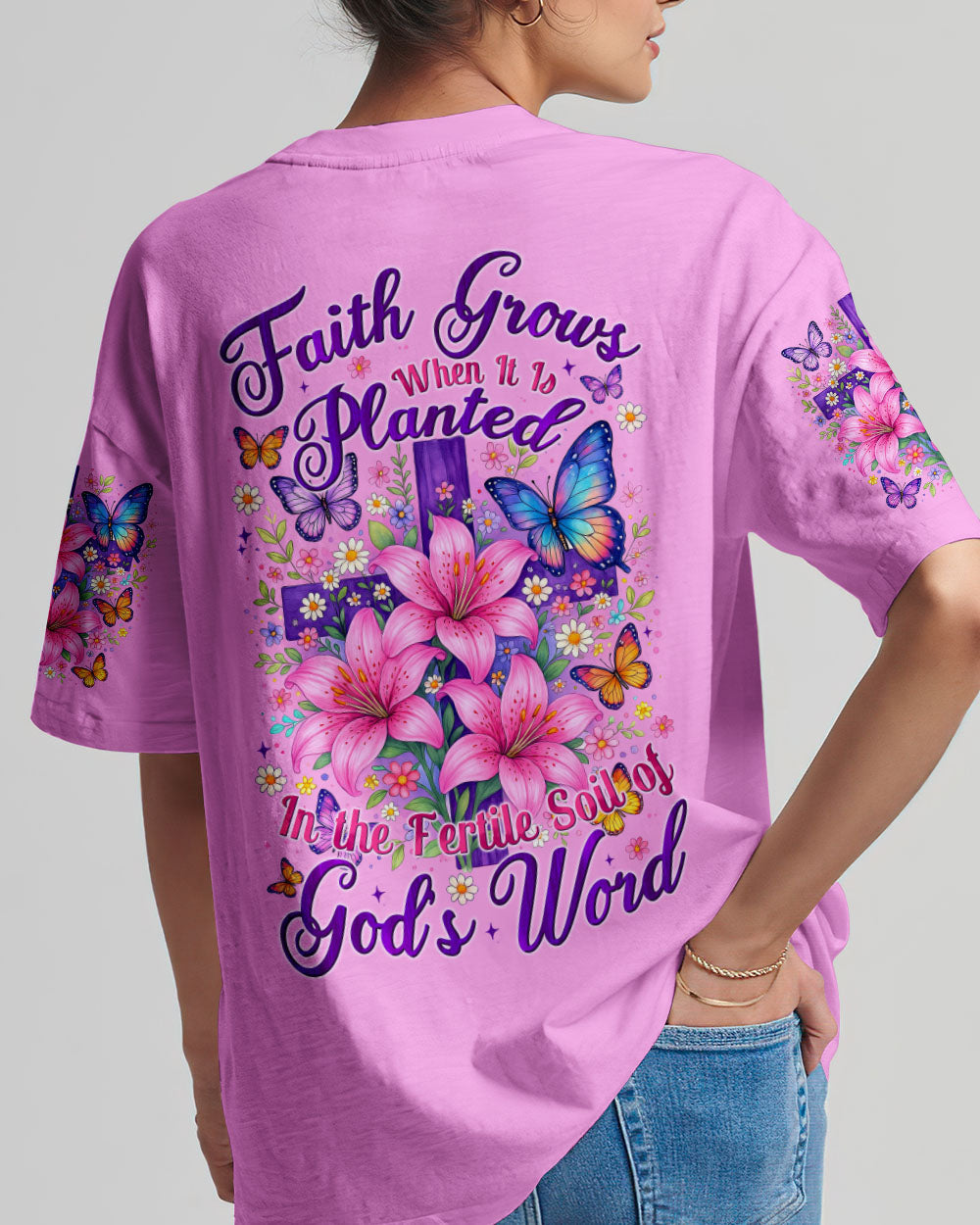 Faith Grows Women's All Over Print Shirt - Tytm2304253