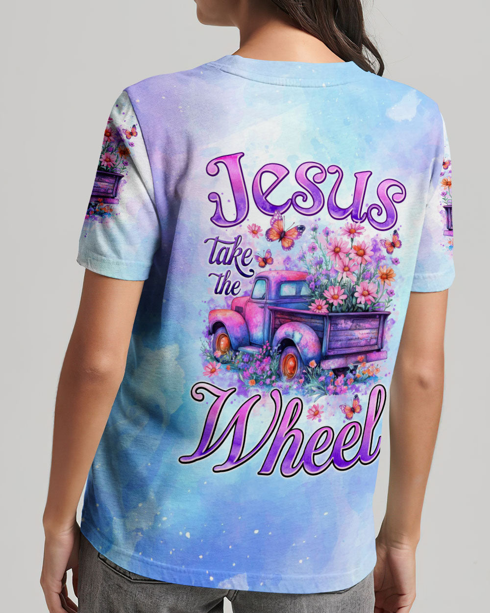 Jesus Take The Wheel Women's All Over Print Shirt - Tytm2306251