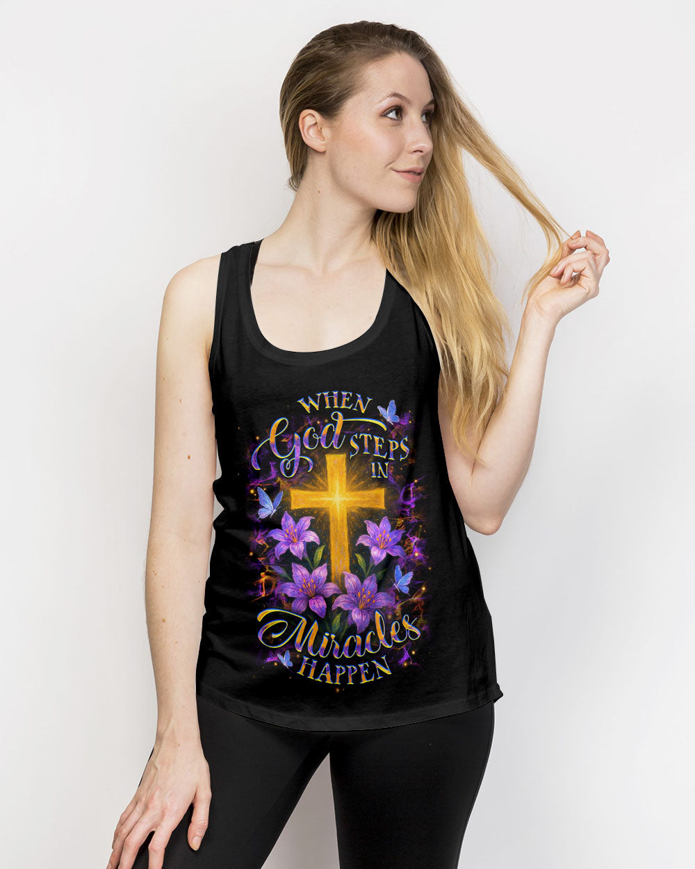 When God Steps In Miracles Happen Women's All Over Print Shirt - Yhdu0605251
