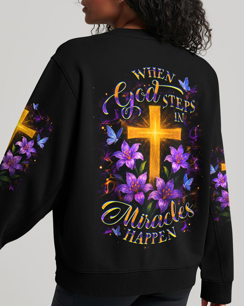 When God Steps In Miracles Happen Women's All Over Print Shirt - Yhdu0605251