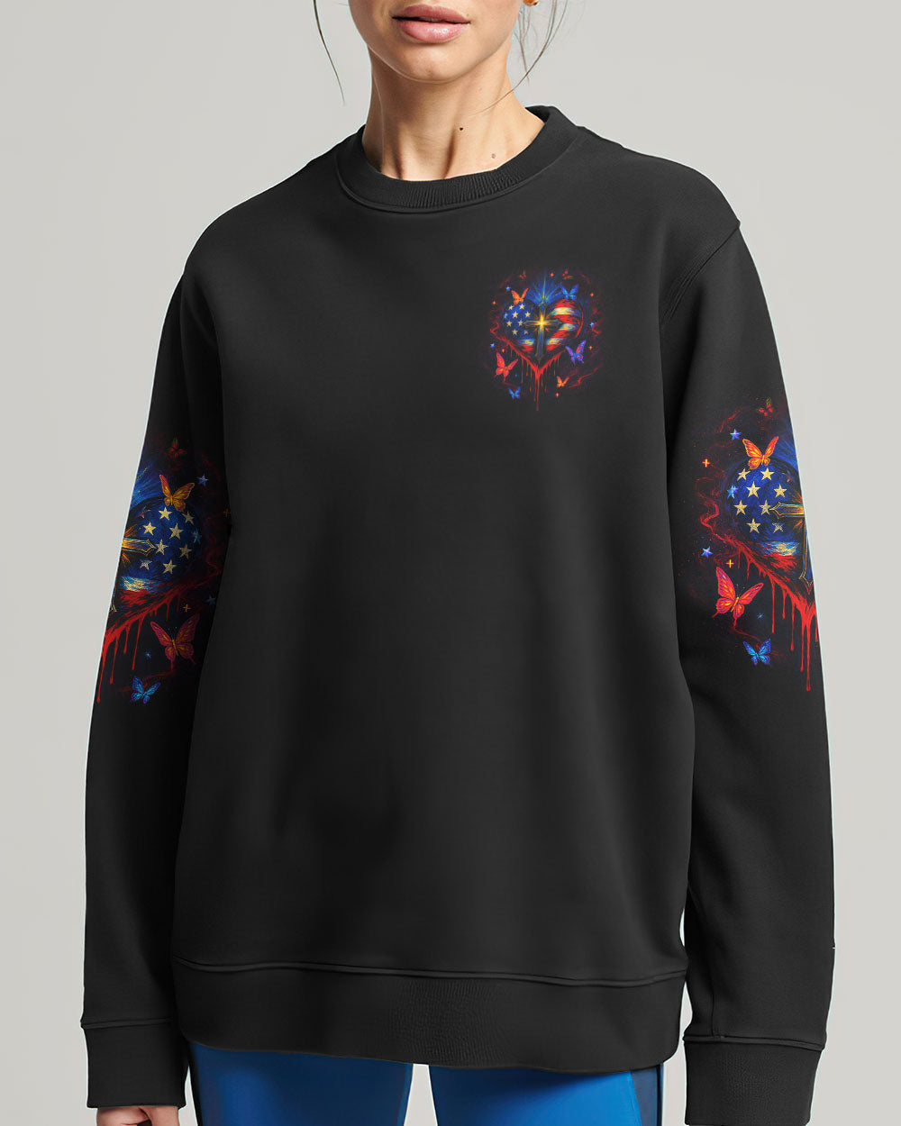 One Nation Under God Warrior Women's All Over Print Shirt - Yhdu1006253