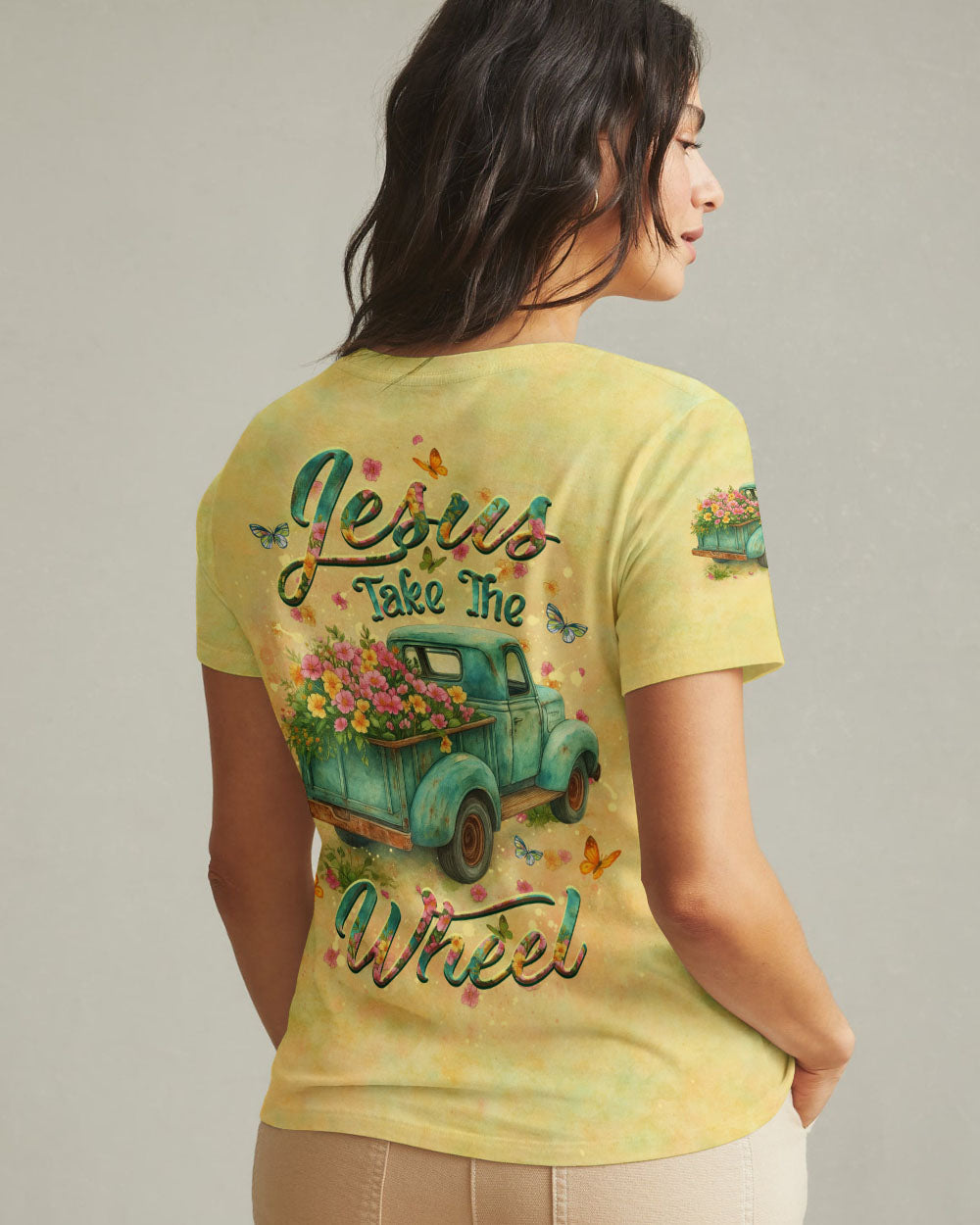 Jesus Take The Wheel Women's All Over Print Shirt - Yhdu1806254