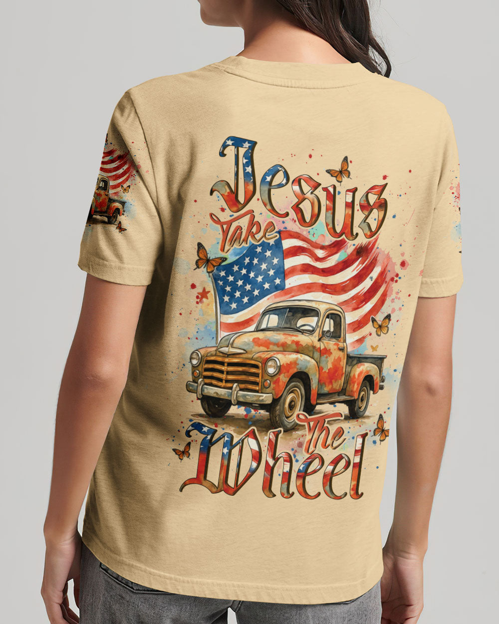 Jesus Take The Wheel  Women's All Over Print Shirt - Yhdu1905252