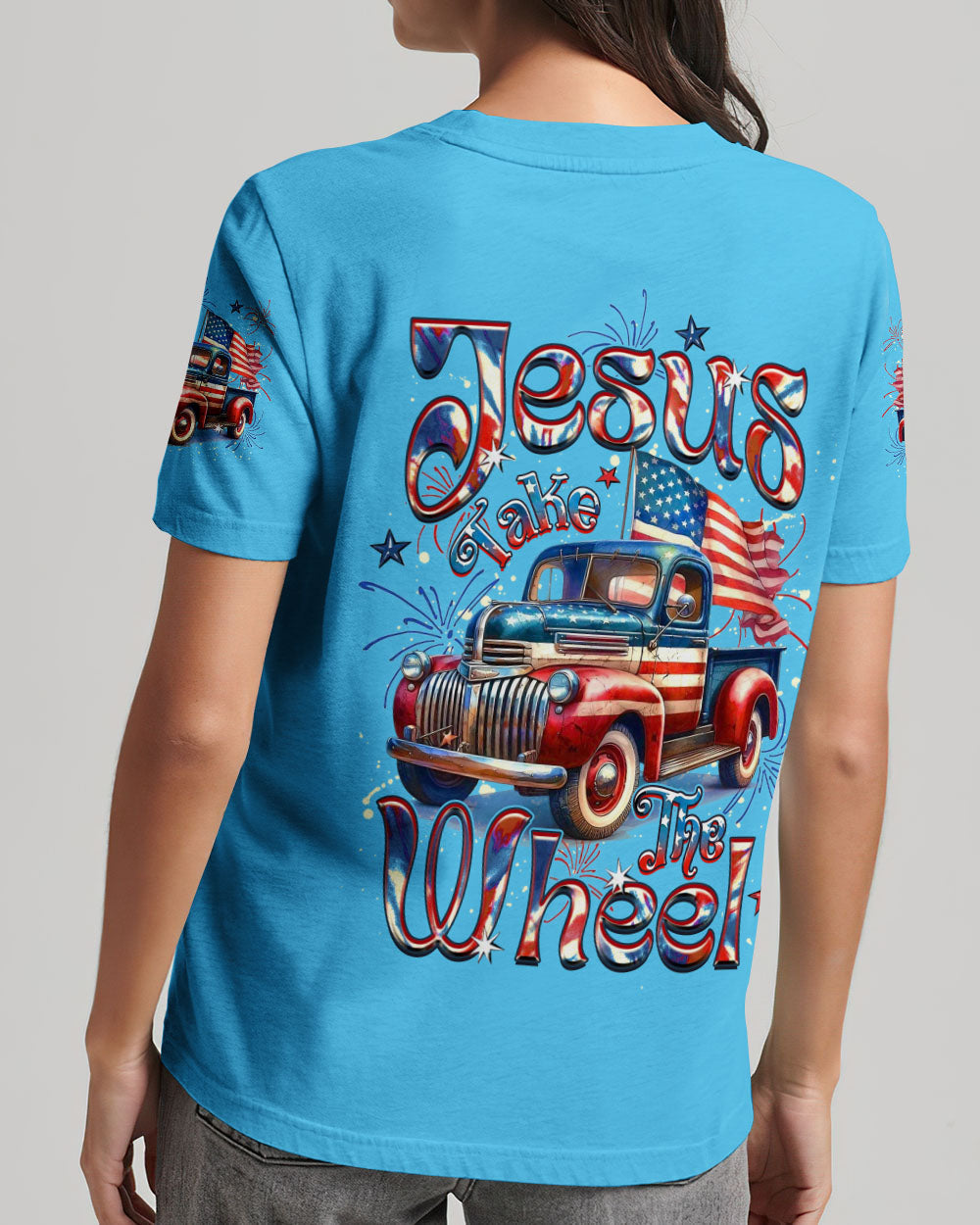 Jesus Take The Wheel Women's All Over Print Shirt - Yhdu2205254