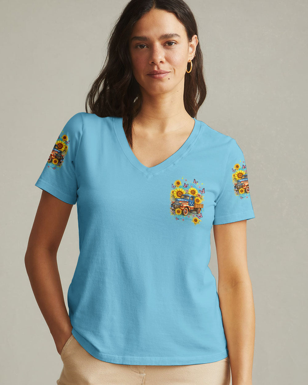 Jesus Take The Wheel Sunflowers Women's All Over Print Shirt - Yhdu2705254