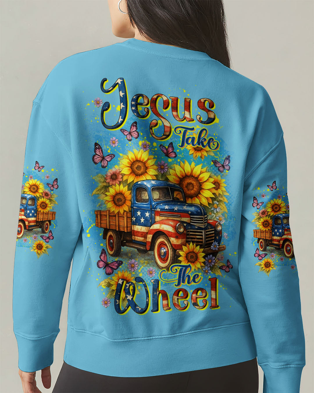Jesus Take The Wheel Sunflowers Women's All Over Print Shirt - Yhdu2705254