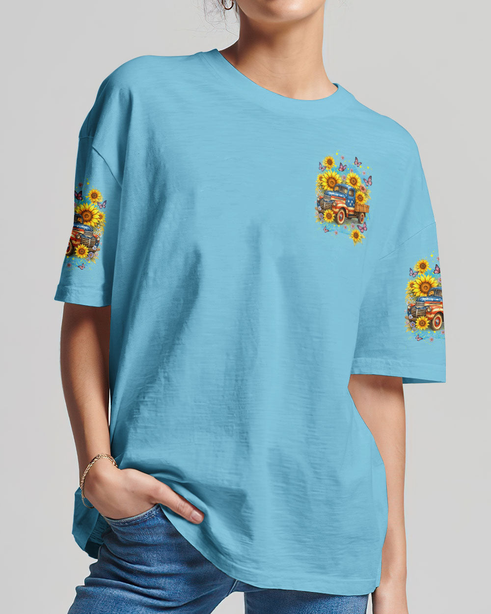 Jesus Take The Wheel Sunflowers Women's All Over Print Shirt - Yhdu2705254