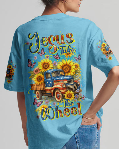 Jesus Take The Wheel Sunflowers Women's All Over Print Shirt - Yhdu2705254